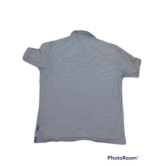 PATAGONIA Mens Short Sleeve Shirt Golf Polo Organic Cotton Striped Black Size L - Picture 2 of 4